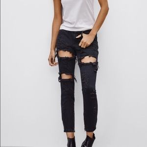 One Teaspoon Trashed Free Bird Jeans